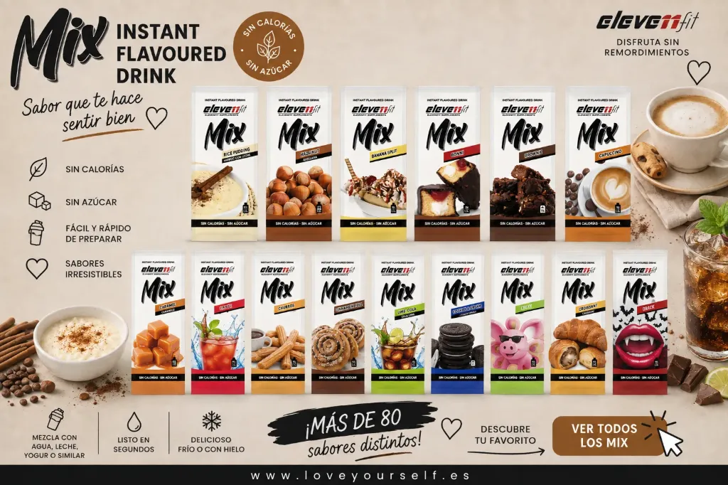 ELEVENFIT MIX – BEBIDAS INSTANTÁNEAS SIN AZÚCAR (Elige tu sabor...)